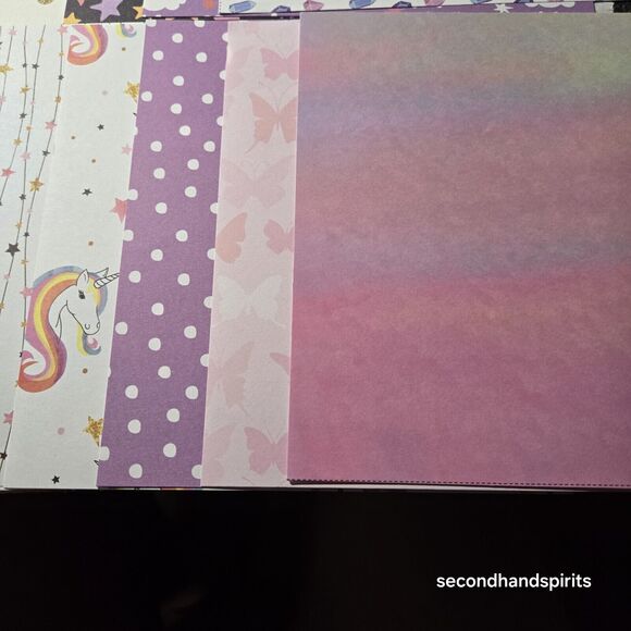 Pastel 6x6 Scrapbook Paper Pack – 24 Pieces Featuring Unicorns and Mermaids - Picture 4 of 7
